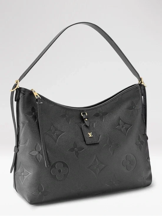 Louis Vuitton Black Monogram Empreinte Shoulder Bag with Gold Hardware - Picture 2 of 16